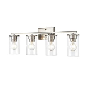 Millennium Lighting Verlana 4-Light Nickel Transitional Vanity Light Bar