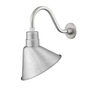 Millennium Lighting R Series 12-in W 1-Light Galvanized Rustic Wall Sconce