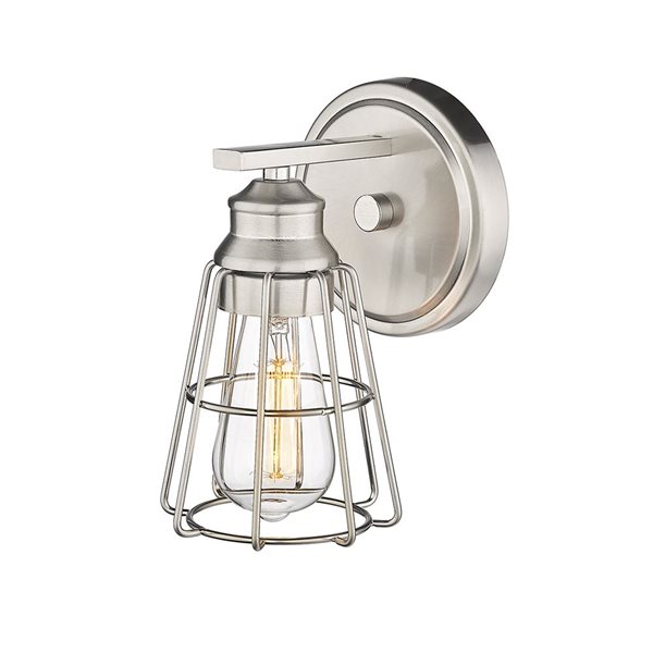 Millennium Lighting Wall Sconce 5.5-in W 1-Light Brushed Nickel Transitional Wall Sconce