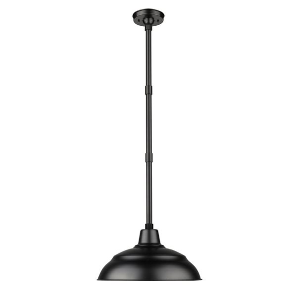 Millennium Lighting R Series Satin Black Rustic Dome Incandescent Pendant Light