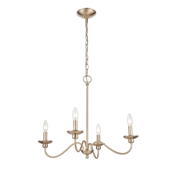 Millennium Lighting Delvona 4-light Modern Gold Contemporary Chandelier