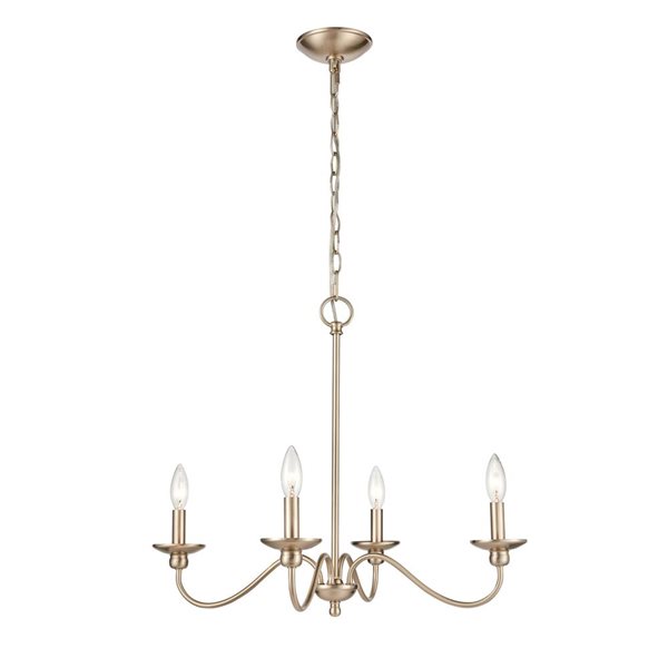 Millennium Lighting Delvona 4-light Modern Gold Contemporary Chandelier