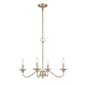 Millennium Lighting Delvona 4-light Modern Gold Contemporary Chandelier