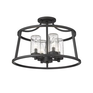 Millennium Lighting Errol 4-Light Semi-Flush Ceiling Mount in Matte Black