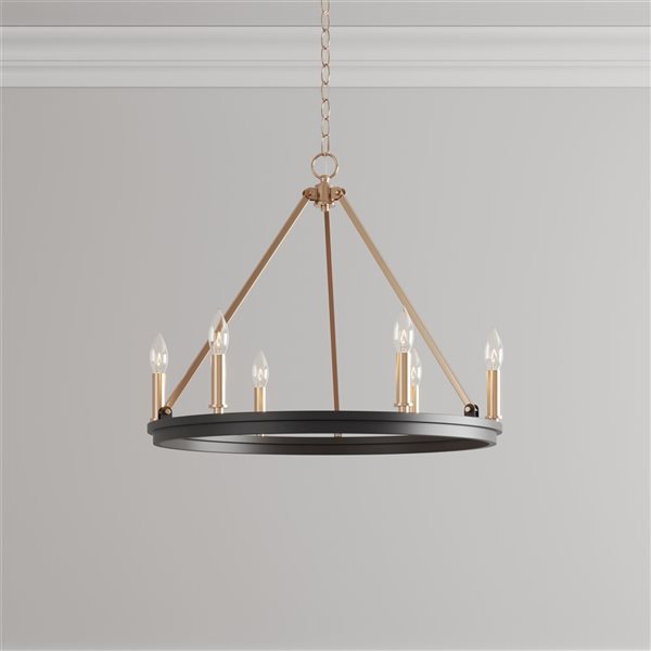 Millennium Lighting Carruth 5-light Matte Black Glam Chandelier
