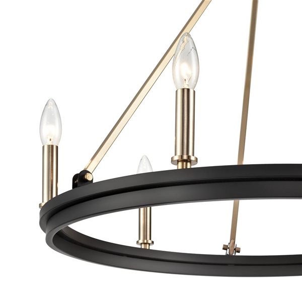 Millennium Lighting Carruth 5-light Matte Black Glam Chandelier