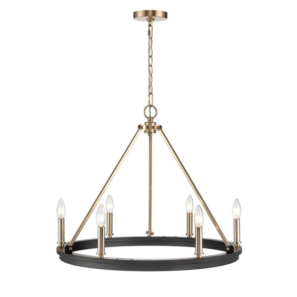 Millennium Lighting Carruth 5-light Matte Black Glam Chandelier