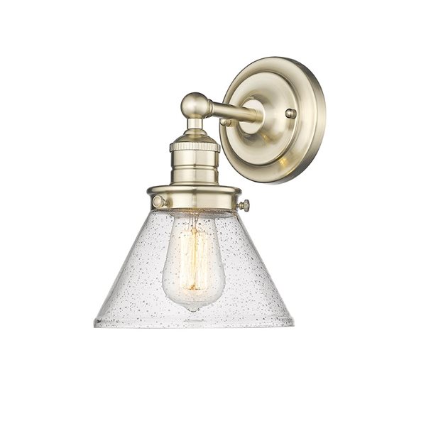 Millennium Lighting Eyden 7.87-in W 1-Light Modern Gold Transitional Wall Sconce