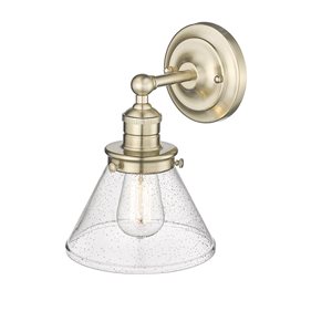 Millennium Lighting Eyden 7.87-in W 1-Light Modern Gold Transitional Wall Sconce