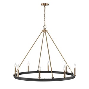 Millennium Lighting Carruth 8-light Matte Black Glam Chandelier