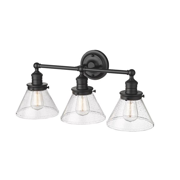 Millennium Lighting Eyden 3Light Black Transitional Vanity Light 4143
