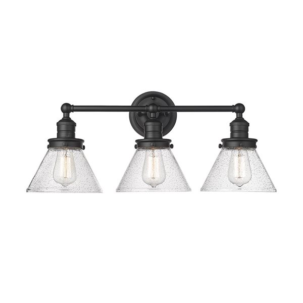 Millennium Lighting Eyden 3-Light Black Transitional Vanity Light