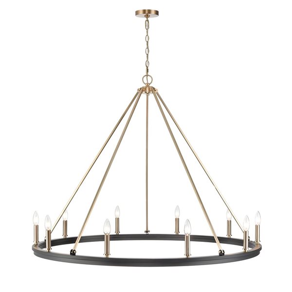 Millennium Lighting Carruth 10-light Matte Black Glam Chandelier