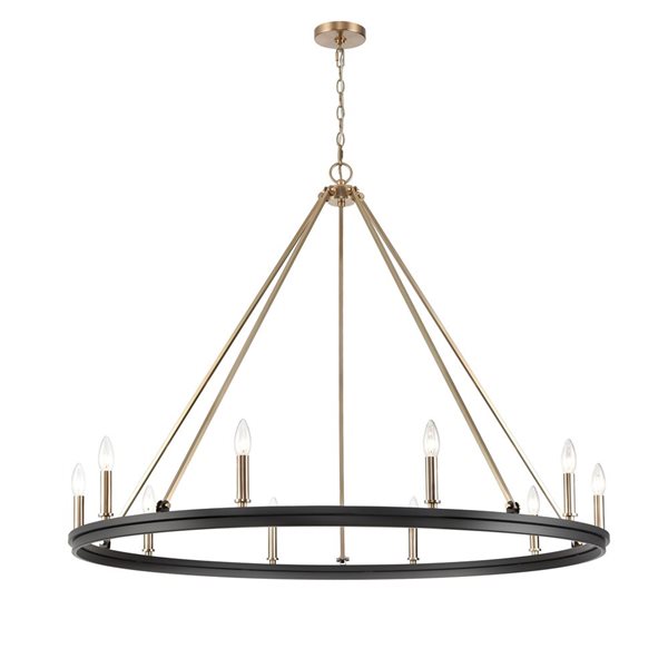 Millennium Lighting Carruth 10-light Matte Black Glam Chandelier