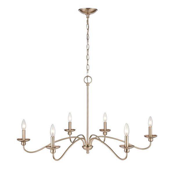 Millennium Lighting Delvona 6-light Modern Gold Contemporary Chandelier