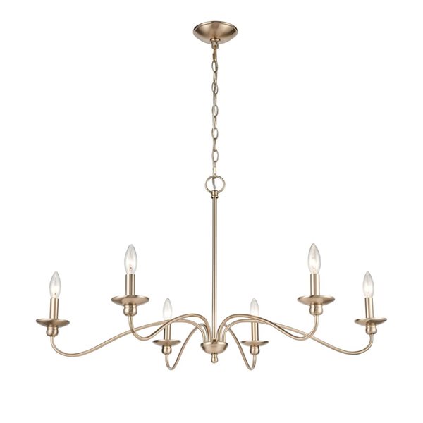 Millennium Lighting Delvona 6-light Modern Gold Contemporary Chandelier