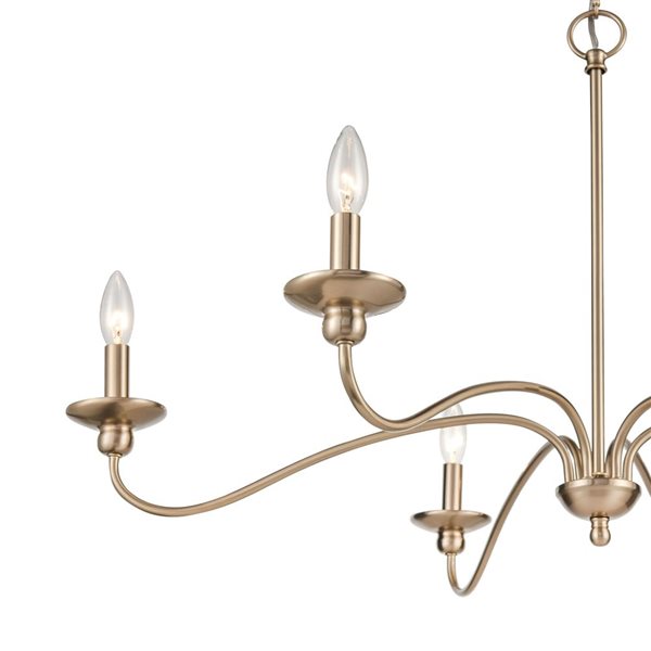 Millennium Lighting Delvona 6-light Modern Gold Contemporary Chandelier