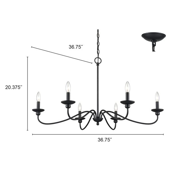 Millennium Lighting Delvona 6-light Modern Gold Contemporary Chandelier