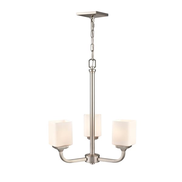 Millennium Lighting Eddison 3-light Brushed Nickel Contemporary Chandelier