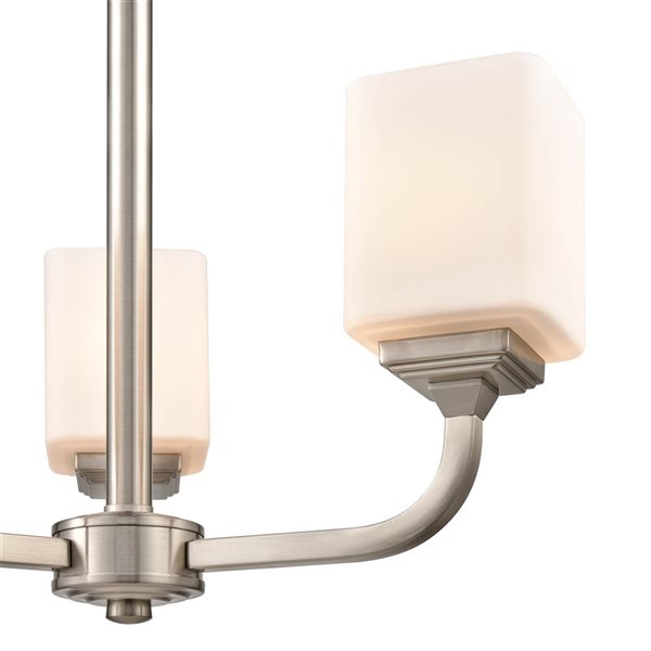 Millennium Lighting Eddison 3-light Brushed Nickel Contemporary Chandelier