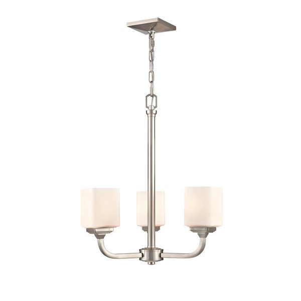 Millennium Lighting Eddison 3-light Brushed Nickel Contemporary Chandelier