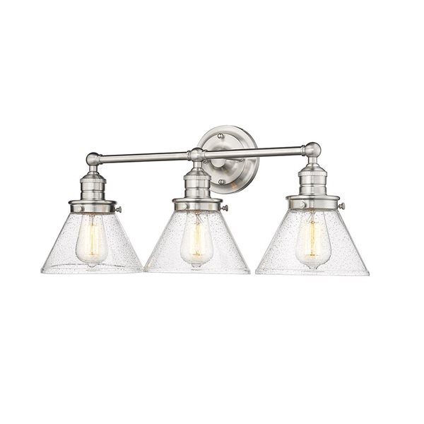 Millennium Lighting Eyden 3-Light Nickel Transitional Vanity Light