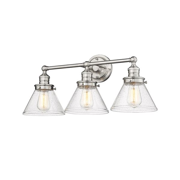 Millennium Lighting Eyden 3-Light Nickel Transitional Vanity Light