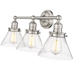 Millennium Lighting Eyden 3-Light Nickel Transitional Vanity Light