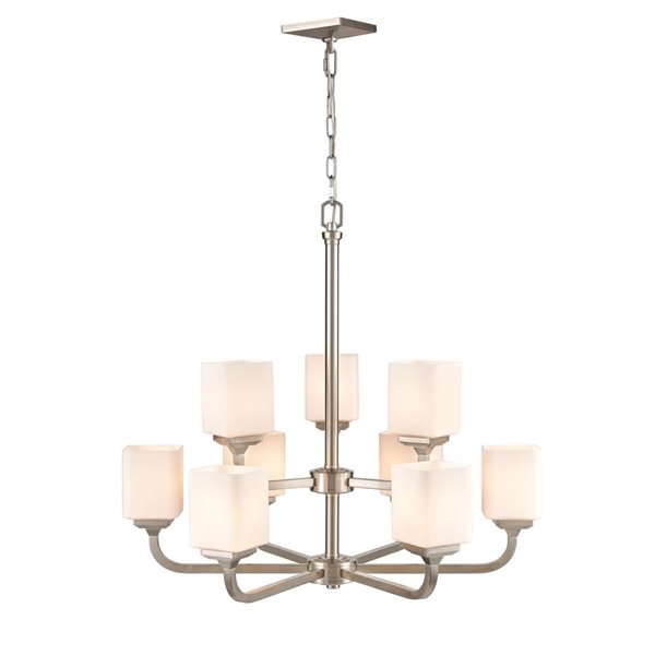 Millennium Lighting Eddison 9-light Brushed Nickel Contemporary Chandelier