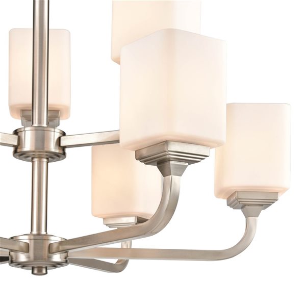 Millennium Lighting Eddison 9-light Brushed Nickel Contemporary Chandelier