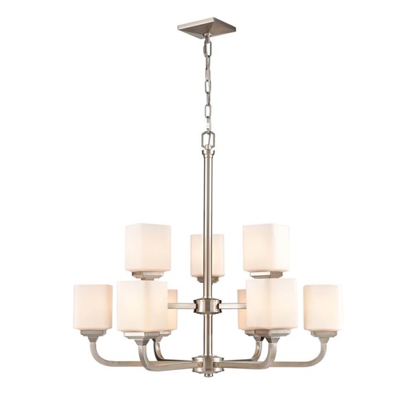 Millennium Lighting Eddison 9-light Brushed Nickel Contemporary Chandelier