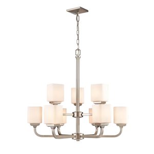 Millennium Lighting Eddison 9-light Brushed Nickel Contemporary Chandelier