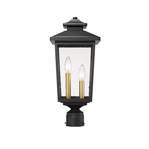 Millennium Lighting Eldrick 18.8-in Powder Coat Black Transitional Light Post Lantern