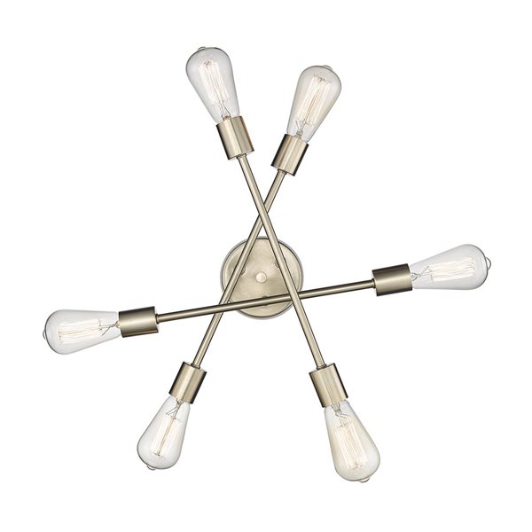 Millennium Lighting Decco 6-Light Semi-Flush Ceiling Mount in Modern Gold