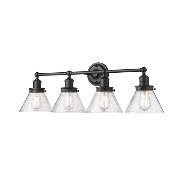 Millennium Lighting Eyden 4-Light Black Transitional Vanity Light