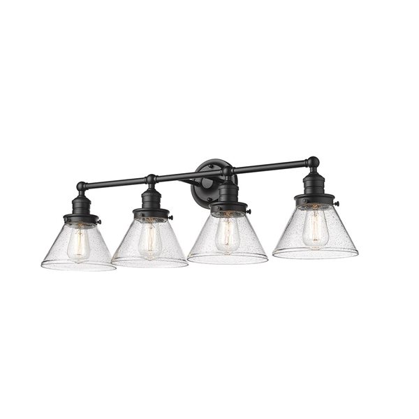 Millennium Lighting Eyden 4-Light Black Transitional Vanity Light