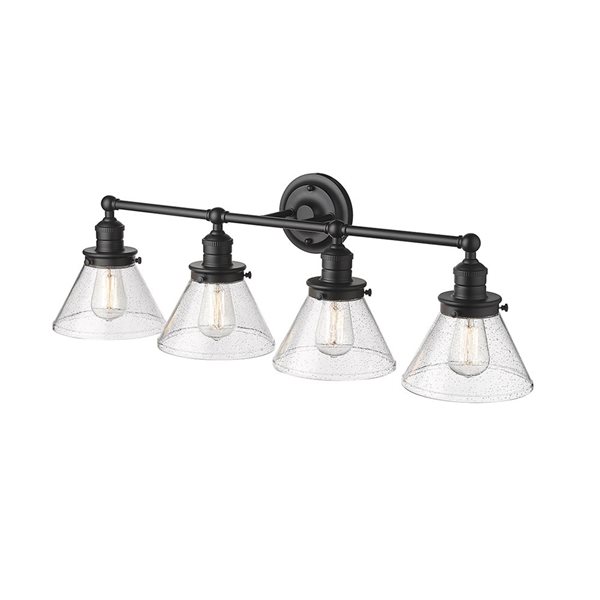 Millennium Lighting Eyden 4-Light Black Transitional Vanity Light