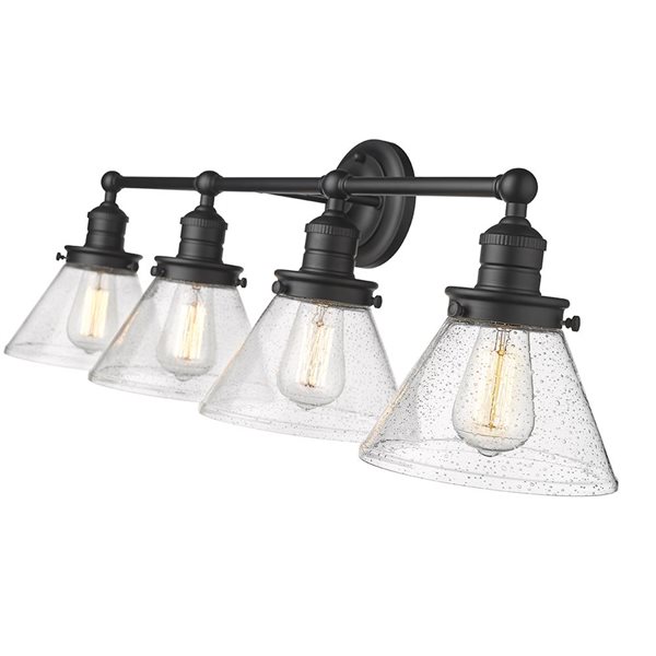 Millennium Lighting Eyden 4-Light Black Transitional Vanity Light