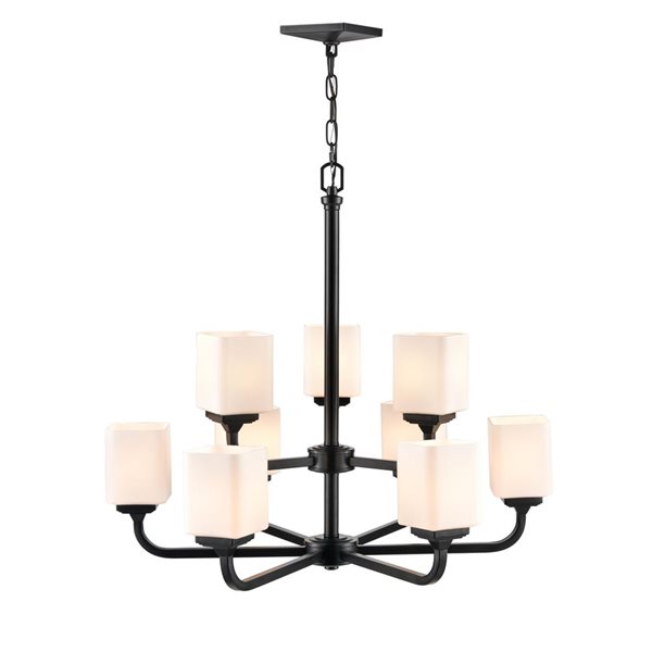 Millennium Lighting Eddison 9-light Matte Black Contemporary Chandelier