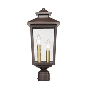 Millennium Lighting Eldrick 18.8-in Powder Coat Bronze Transitional Light Post Lantern