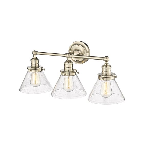 Millennium Lighting Eyden 3-Light Gold Transitional Vanity Light