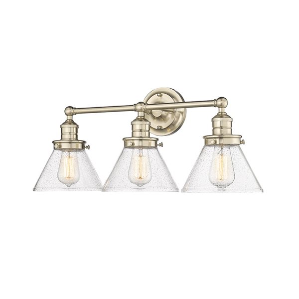 Millennium Lighting Eyden 3-Light Gold Transitional Vanity Light