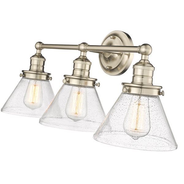 Millennium Lighting Eyden 3-Light Gold Transitional Vanity Light