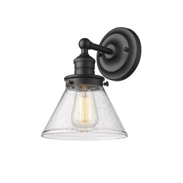 Millennium Lighting Eyden 7.87-in W 1-Light Matte Black Transitional Wall Sconce