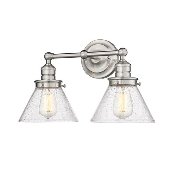 Millennium Lighting Eyden 2-Light Nickel Transitional Vanity Light