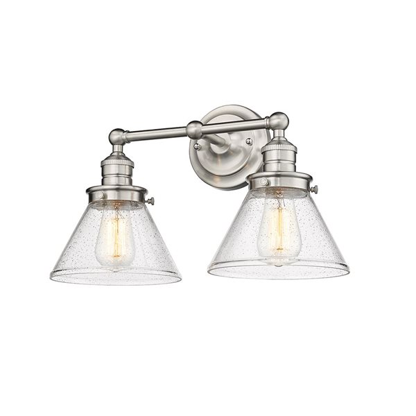 Millennium Lighting Eyden 2-Light Nickel Transitional Vanity Light