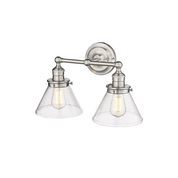 Millennium Lighting Eyden 2-Light Nickel Transitional Vanity Light