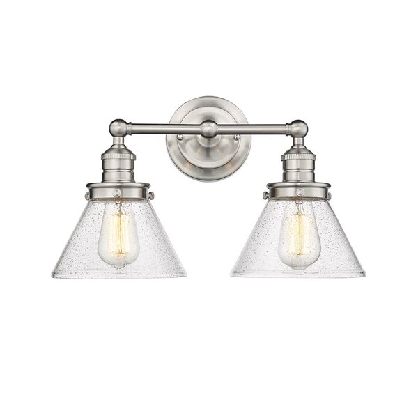 Millennium Lighting Eyden 2-Light Nickel Transitional Vanity Light