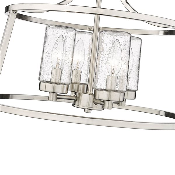 Millennium Lighting Errol 4-Light Semi-Flush Ceiling Mount in Brushed Nickel