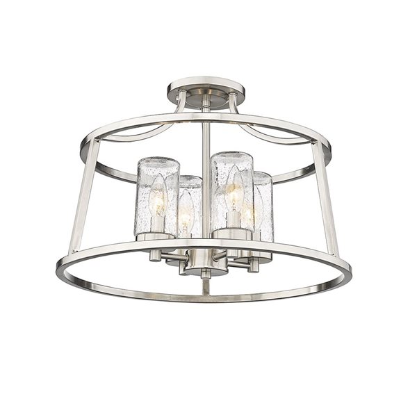 Millennium Lighting Errol 4-Light Semi-Flush Ceiling Mount in Brushed Nickel